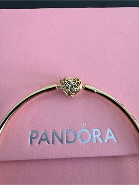 Pandora celestial heart clasp bangle